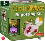Orchid Myst Repotting Kit - Peat Free High Quality Bark+ 13cm Clear Pot + Mister
