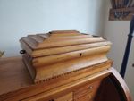 Antique English Regency Wooden Sarcophagus Looses Leaf Tea Caddy Circa 1830