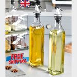 Glass Olive Oil Pourer Cooking Dispenser Kitchen Seasoning Drizzle Bottle 500 ML