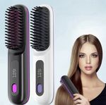 Hair Straightener Brush, Rapid heating, Hot comb straightener for women cordless