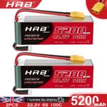 2x HRB 6S 22.2V 5200mAh LiPo Battery XT90 for RC Helicopter Airplane Boat Truck