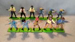 Vintage Britains Deetail Wild West Cowboys Figures Bundle X 11,1971