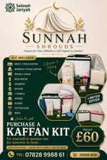 Islamic Kaffan Burial Kit | Male & Female Sunnah Shroud Set, Muslim Funeral Pack