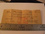 Royal Navy. 1937. RN Barracks, Portsmouth; warrant writer; named pay chit?.