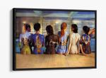 PINK FLOYD PAINTED BACK CATALOGUE -FLOAT EFFECT CANVAS WALL ART PIC PRINT- BEIGE