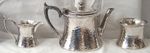ARTS & CRAFTS PEWTER TEAPOT SET by PHILIP ASHBERRY -ANTIQUE