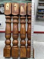 Antique Set 4 Salvaged Maple Furniture Legs Re-Purpose 24-1/2” Tall X 3-1/4”Wide
