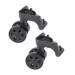 1 Pair Black Luggage Suitcase Caster Universal Wheel Nylon For Repair BS