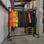 Super Heavy Duty 6ft Black Commercial Grade Steel Clothing Rail With 200kg Load
