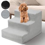 Pet Dog Stairs 3 Steps Ladder Dog Ramp Doggy Soft Stairs Puppy Washable Cover UK