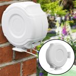 RETRACTABLE WASHING LINE WALL MOUNTED CLOTHES DRYER AIRER SINGLE DUAL EXTENDABLE