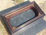 Unusual Victorian Ebonized Deep-Well Display Frame, with Slide Slot, 30 x 16 cm