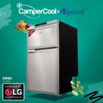 CamperCool CR80 12/24v Fridge Freezer for Caravan Motorhome Campervan RV Silver