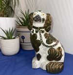 Vintage Copper Luster Staffordshire Spaniel Dog. Collectable.
