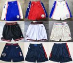 Adult Philadelphia 76ers Short Pants Stitched With Pocket S-3XL