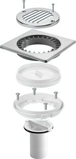 McAlpine TSGCONVSS Stainless Steel Sheet Floor to Tiled Floor Gully Conversi Kit