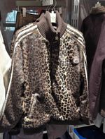 Adidas Originals Leopard Print Zip Jacket – Faux Fur Track Top