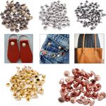 100pcs Double Cap Tubular Rivets Brass for DIY Leather Crafts Handbags Repair
