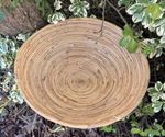 Rustic Woven Round Brown Bowl - Brown Storage Bowl #NBR443