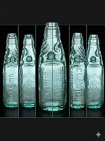 Antique Codd Marble Bottle CLAYTON Cardiff Glass Soda Mineral Water C1900 Rare