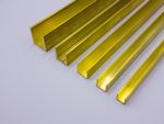 Brass U-profile CW624N special brass profile, U-rail, U-angle, Gutter