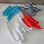 ​Hot Wheels Curved Track Pieces Joblot Bundle Mixed Colours Blue Grey White Red