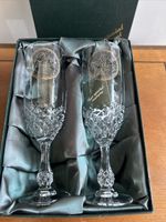 Vintage Crystal Champagne Flute Glasses - Set of 2 Wedding 40 Years Anniversary