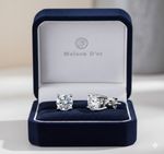 1ct Earrings White Gold Gift Box Lab-Created VVS1/D/Excellent Diamond Test Pass