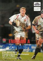 England A v Scotland A 21 Mar 2003 RUGBY PROGRAMME
