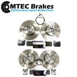 BMW M135i M140i M235i M240i FRONT REAR C-HOOK BRAKE DISCS MTEC PADS WEAR SENSORS
