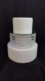 Diamante wedding cake stand separator divider 8" with LED lights faux crystal