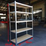 5 Tier Racking Heavy Duty Garage Shelving Storage Shelves Boltless Steel Unit