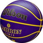 Wilson NBA Player Icon LA Lakers LeBron James Basketball / Purple / RRP £39