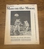 Authentic Newspaper Man On The Moon Newark Sunday News July 13, 1969