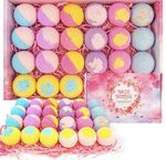 Bath Bombs Gift Set,24pcs, Organic and All Natural Ingredients Bubble Bath Bombs