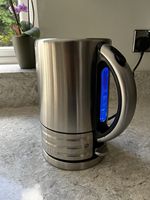 Dualit Architect 3000W Stainless Steel Kettle Brushed Silver/Black Blue LED