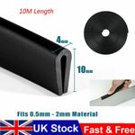 10M Car Door Boot Edge Protector Strip Trim U Shape Guard Seal Rubber Black UK