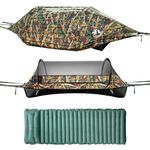 Night Cat Fully Flat Sleeping Hammock & Air Pad, Waterproof Rainfly, Bug Net