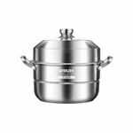 304 Stainless Steel Steamer Pot Glass Lid Kitchenware Thickened for Home Kitchen