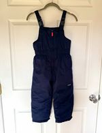 OshKosh B'gosh Unisex Kids Navy Insulated Nylon Snow Bib Pants Zip, Size 6