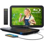 17.6" Portable Blu-Ray DVD Player with 15.4" 1920X1080 HD Large Screen HDMI SD