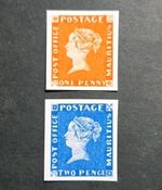 Mauritius Stamps SC/SG# 1 & 2 1847 1d & 2d Post Office Issue Replica Set