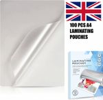 100 x A4 LAMINATING POUCHES GLOSS LAMINATOR LAMINATE SHEETS SLEEVES 160 MICRONS