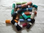 Lightweight cotton/polycotton from vintage saris,  10 long narrow pieces