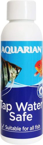 AQUARIAN TAP WATER SAFE Aquarium Water Conditioner 118 ml Bottle, White