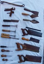 selection of vintage tools, includes Spear & Jackson, W Turner & John Cockerill