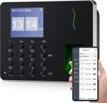 NGTeco Clocking Machine for Employees Small Business, W3 2.4GHz WiFi Biometric