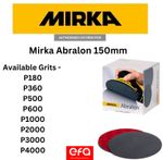 Mirka Abralon Sanding Discs/Pads 150mm (6") Wet or Dry DA Sander Grits 180-4000