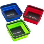 SANDOR Collapsible Magnetic Parts Tray Set - (Pack of 3) Red, Blue, Green 