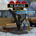 UNPAINTED - N Scale Gauge 1 Ton Yard Goods Crane 1:148 (Dockyard Steam1:160)